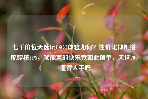 七千价位天选玩CSGO体验如何?性价比神机搭配硬核FPS,帧能赢的快乐竟如此简单,天选7000值得入手吗