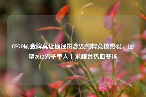 CSGO刷金牌莫让捷径执念毁纯粹竞技热爱,回望2012男子单人十米跳台热血赛场