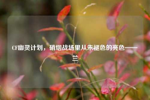 CF幽灵计划，硝烟战场里从未褪色的亮色——兰