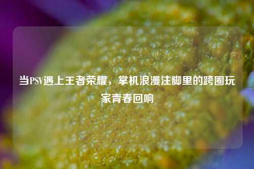 当PSV遇上王者荣耀，掌机浪漫注脚里的跨圈玩家青春回响