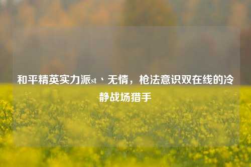 和平精英实力派st丶无情,枪法意识双在线的冷静战场猎手