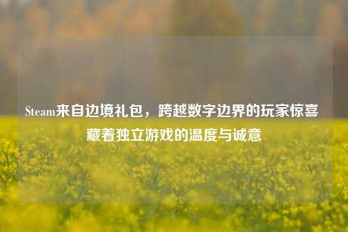 Steam来自边境礼包,跨越数字边界的玩家惊喜 藏着独立游戏的温度与诚意