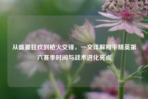 从盛夏狂欢到枪火交锋,一文详解和平精英第六赛季时间与战术进化亮点