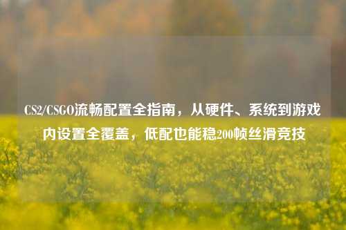 CS2/CSGO流畅配置全指南,从硬件、系统到游戏内设置全覆盖,低配也能稳200帧丝滑竞技