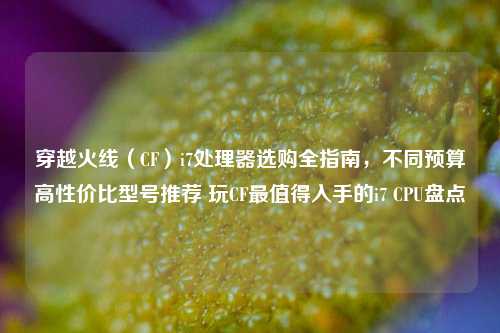 穿越火线(CF)i7处理器选购全指南,不同预算高性价比型号推荐 玩CF最值得入手的i7 CPU盘点