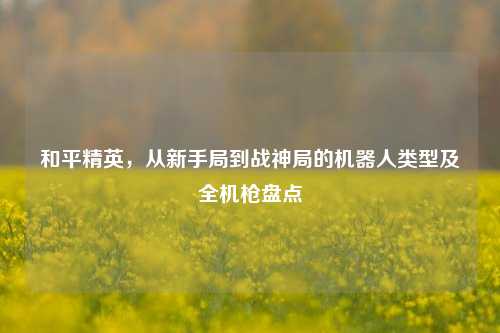 和平精英,从新手局到战神局的机器人类型及全机枪盘点