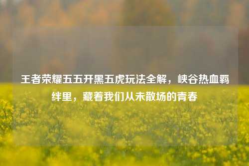 王者荣耀五五开黑五虎玩法全解，峡谷热血羁绊里，藏着我们从未散场的青春