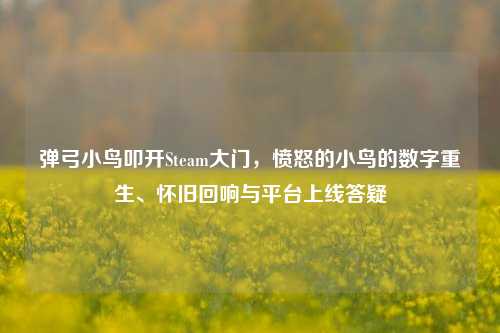 弹弓小鸟叩开Steam大门，愤怒的小鸟的数字重生、怀旧回响与平台上线答疑
