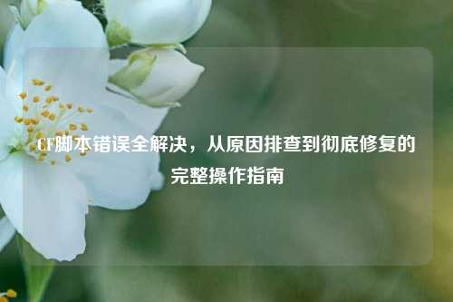 CF脚本错误全解决，从原因排查到彻底修复的完整操作指南