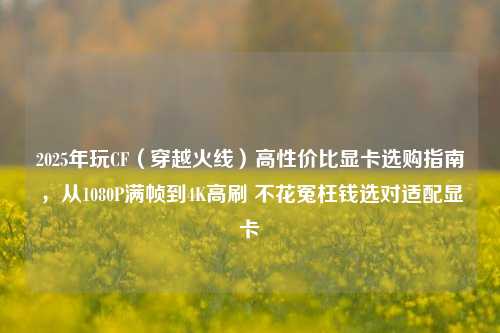 2025年玩CF(穿越火线)高性价比显卡选购指南,从1080P满帧到4K高刷 不花冤枉钱选对适配显卡
