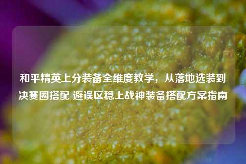 和平精英上分装备全维度教学，从落地选装到决赛圈搭配 避误区稳上战神装备搭配方案指南