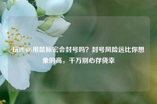玩PUBG用鼠标宏会封号吗?封号风险远比你想象的高,千万别心存侥幸