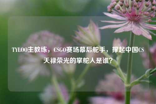 TYLOO主教练，CSGO赛场幕后舵手，撑起中国CS天禄荣光的掌舵人是谁？