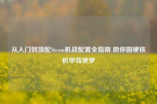 从入门到顶配Steam机战配置全指南 助你圆硬核机甲驾驶梦
