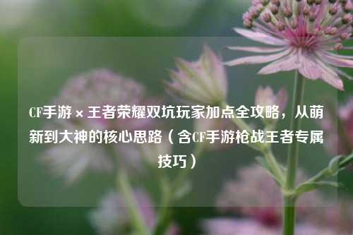 CF手游×王者荣耀双坑玩家加点全攻略,从萌新到大神的核心思路(含CF手游枪战王者专属技巧)