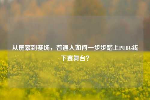 从屏幕到赛场,普通人如何一步步踏上PUBG线下赛舞台?
