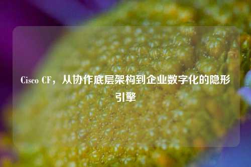 Cisco CF,从协作底层架构到企业数字化的隐形引擎