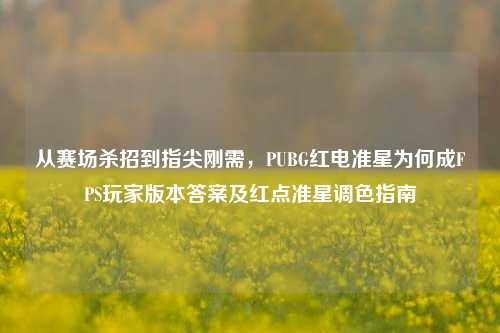 从赛场杀招到指尖刚需,PUBG红电准星为何成FPS玩家版本答案及红点准星调色指南