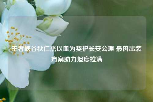王者峡谷狄仁杰以血为契护长安公理 最肉出装方案助力坦度拉满