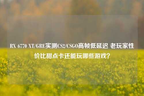 RX 6770 XT/GRE实测CS2/CSGO高帧低延迟 老玩家性价比甜点卡还能玩哪些游戏？