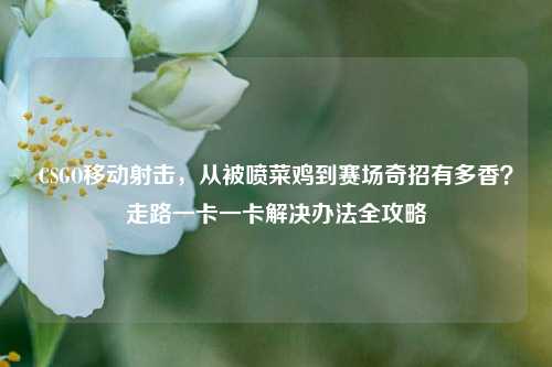 CSGO移动射击，从被喷菜鸡到赛场奇招有多香？走路一卡一卡解决办法全攻略