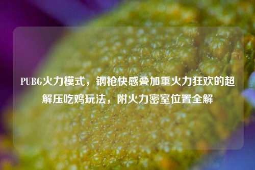 PUBG火力模式，钢枪快感叠加重火力狂欢的超解压吃鸡玩法，附火力密室位置全解