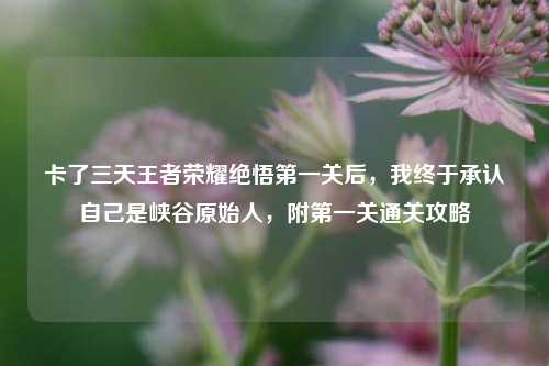 卡了三天王者荣耀绝悟第一关后，我终于承认自己是峡谷原始人，附第一关通关攻略