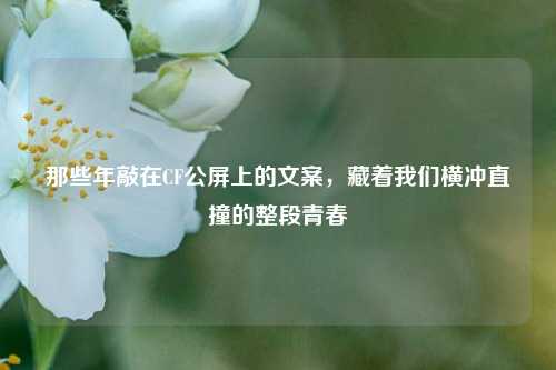 那些年敲在CF公屏上的文案,藏着我们横冲直撞的整段青春
