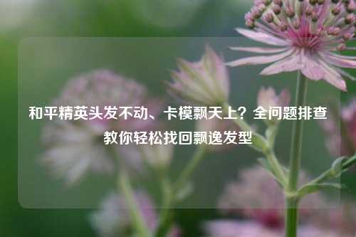 和平精英头发不动、卡模飘天上?全问题排查教你轻松找回飘逸发型