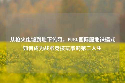 从枪火废墟到地下传奇，PUBG国际服地铁模式如何成为战术竞技玩家的第二人生