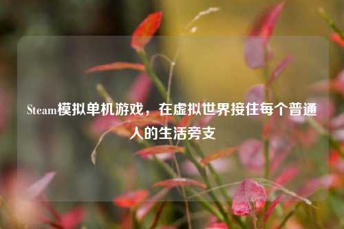 Steam模拟单机游戏,在虚拟世界接住每个普通人的生活旁支