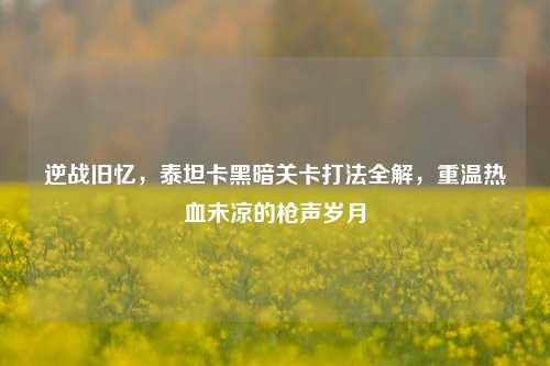 逆战旧忆,泰坦卡黑暗关卡打法全解,重温热血未凉的枪声岁月