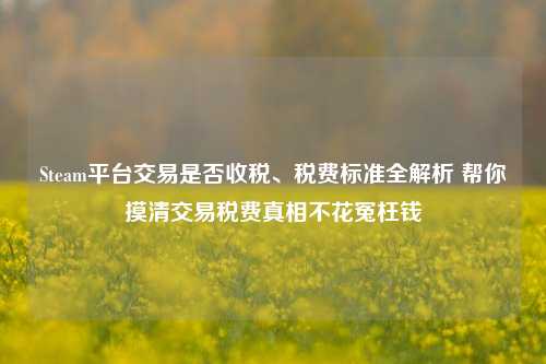 Steam平台交易是否收税、税费标准全解析 帮你摸清交易税费真相不花冤枉钱