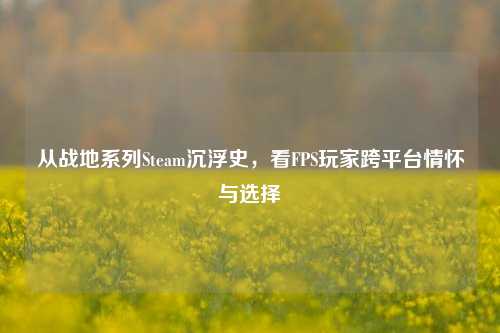 从战地系列Steam沉浮史,看FPS玩家跨平台情怀与选择