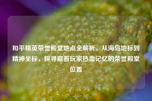 和平精英荣誉殿堂地点全解析，从海岛地标到精神坐标，探寻藏着玩家热血记忆的荣誉殿堂位置