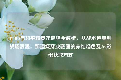 PUBG与和平精英龙息弹全解析，从战术道具到战场浪漫，那道烧穿决赛圈的赤红焰色及2v2彩蛋获取方式