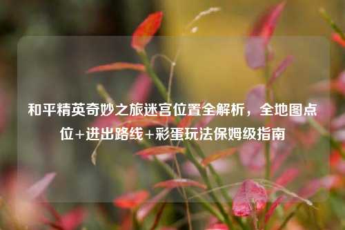 和平精英奇妙之旅迷宫位置全解析,全地图点位+进出路线+彩蛋玩法保姆级指南