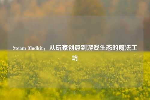 Steam Modkit，从玩家创意到游戏生态的魔法工坊