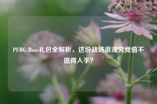 PUBG Rose礼包全解析，这份战场浪漫究竟值不值得入手？