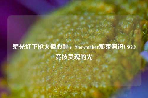 聚光灯下枪火撞心跳，Showmaker那束照进CSGO竞技灵魂的光
