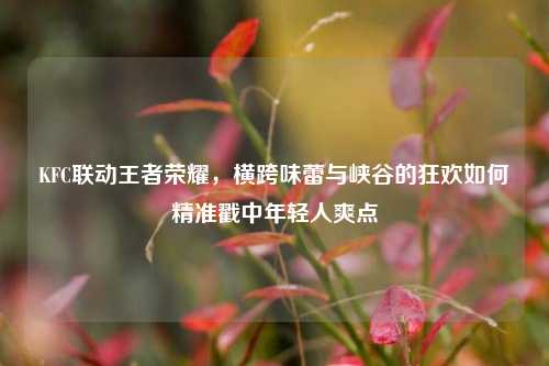 KFC联动王者荣耀,横跨味蕾与峡谷的狂欢如何精准戳中年轻人爽点