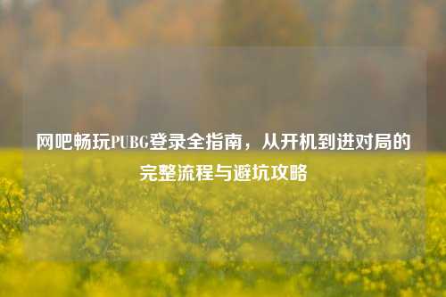 网吧畅玩PUBG登录全指南,从开机到进对局的完整流程与避坑攻略
