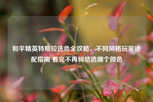 和平精英特斯拉选色全攻略,不同风格玩家适配指南 看完不再纠结选哪个颜色