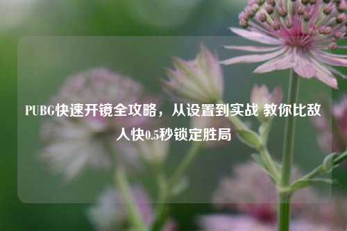 PUBG快速开镜全攻略,从设置到实战 教你比敌人快0.5秒锁定胜局