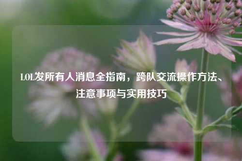 LOL发所有人消息全指南，跨队交流操作方法、注意事项与实用技巧