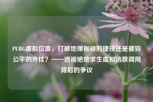 PUBG虚拟位置,打破地理枷锁的捷径还是摧毁公平的外挂?——透视绝地求生虚拟函数调用背后的争议
