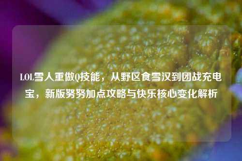 LOL雪人重做Q技能,从野区食雪汉到团战充电宝,新版努努加点攻略与快乐核心变化解析