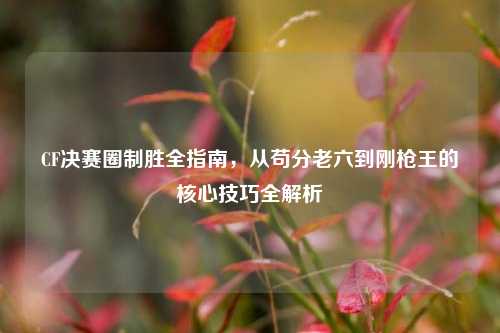 CF决赛圈制胜全指南,从苟分老六到刚枪王的核心技巧全解析