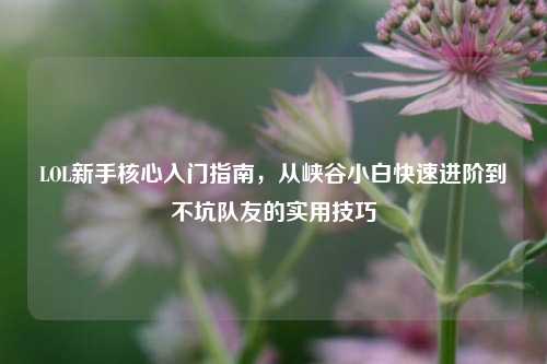 LOL新手核心入门指南,从峡谷小白快速进阶到不坑队友的实用技巧