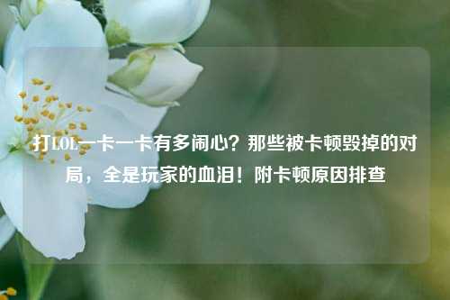 打LOL一卡一卡有多闹心？那些被卡顿毁掉的对局，全是玩家的血泪！附卡顿原因排查